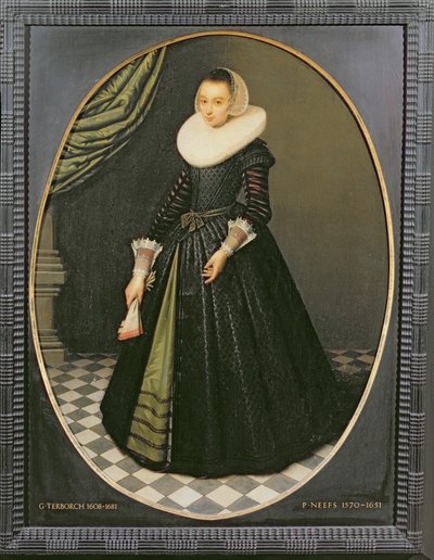 Oval Portrait of a Lady by Pieter the Elder Neefs